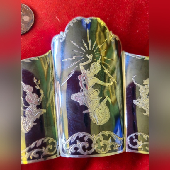 NIELLO SIAM STERLING 72G BRACELET - Picture 6 of 10